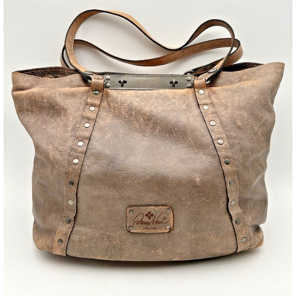 Patricia Nash Leather Tote Benvenuto Distressed Studded Western Italian Leather